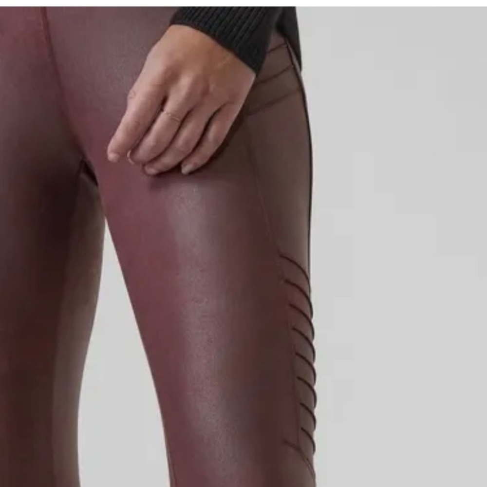 ATHLETA Delancey Gleam Moto Tight  M Medium | Decadent Chocolate